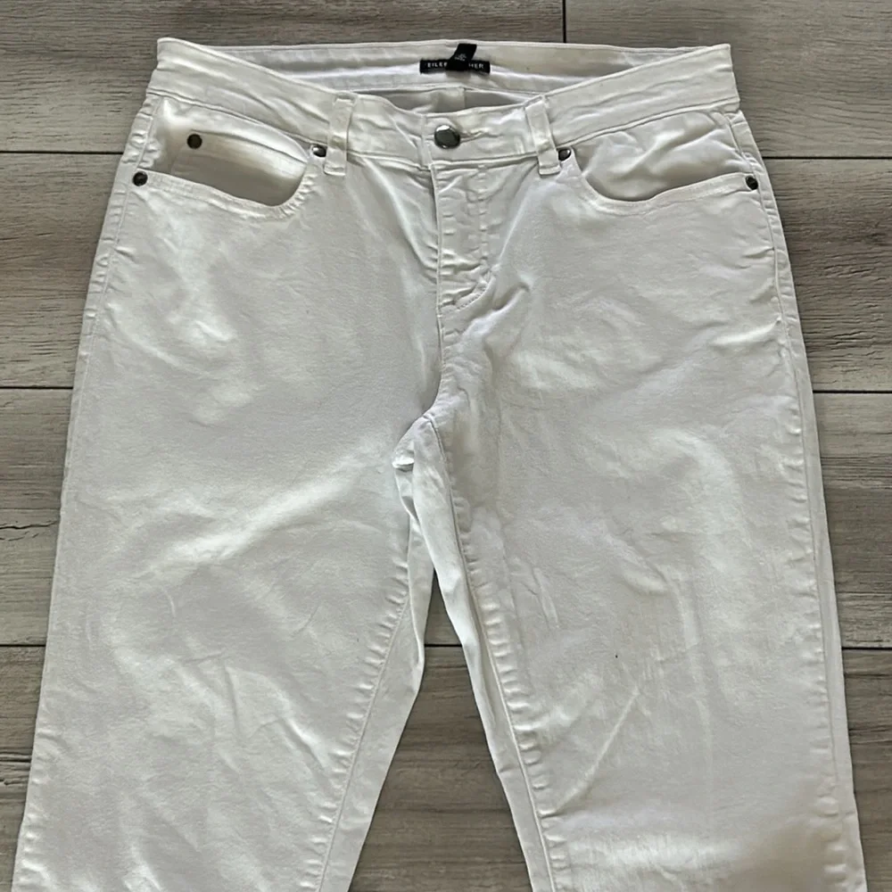 Eileen Fisher size 4 white skinny jeans organic cotton